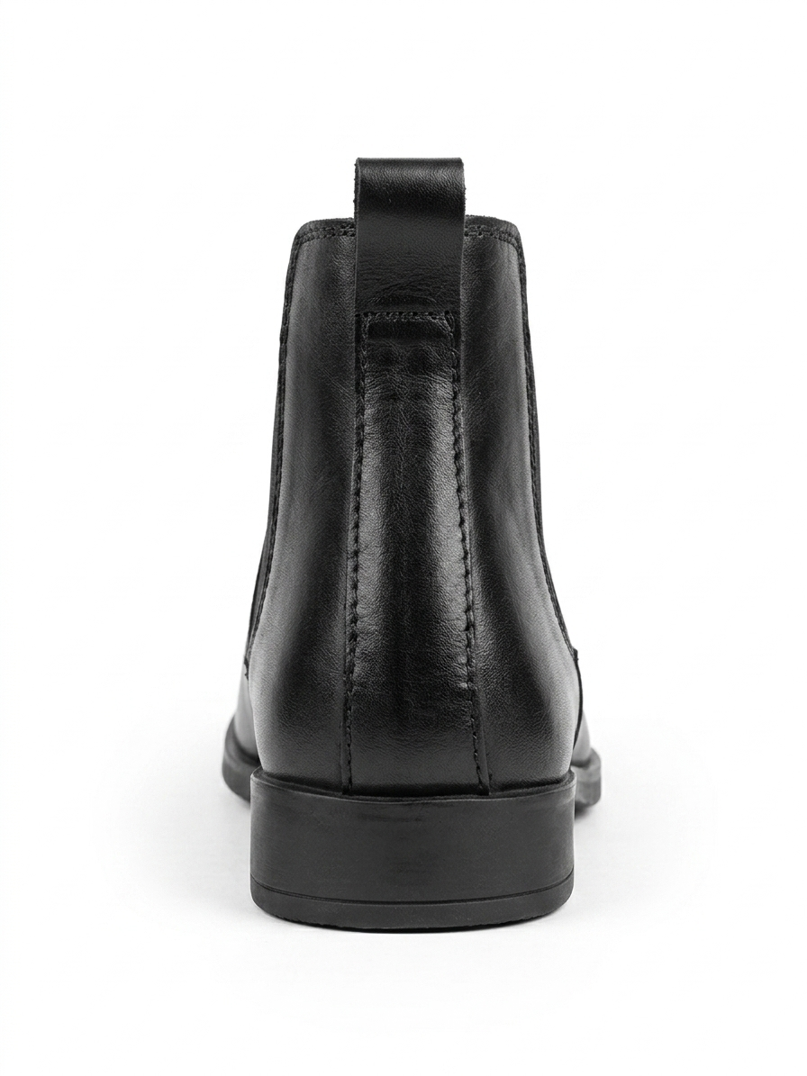 Men's Classic Black Aldo Chelsea Boots | High-Ankle Slip-On Shoes with Elastic Side Panel