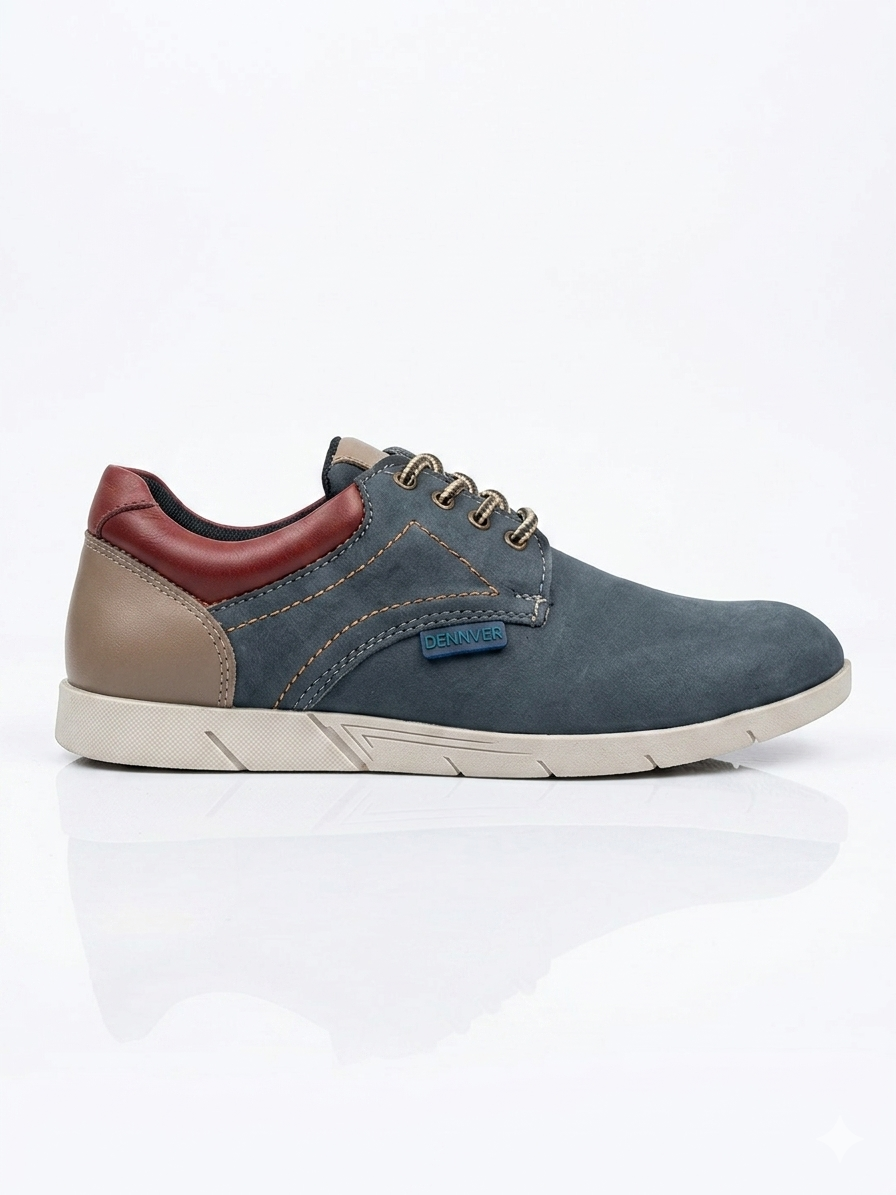 DENNVER Men's Premium Suede-Finish Casual Lace-Up Shoes