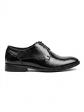 Pepecot London Premium Leather Black Formal Derby Shoes | Classic Lace-Up Dress Shoes for Office, Business Meetings, and Weddings